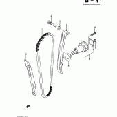 Схема узла: Цепь ГРМ & Натяжитель & Успокоитель для Suzuki DR650 DR650R