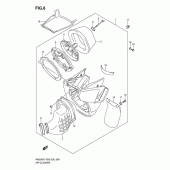 Схема узла: Воздушный фильтр для Suzuki RM250