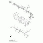 Схема узла: Топливная рейка & Инжектор для Suzuki GSR600
