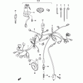 Схема вузла: Електропроводка (Gs500fk4/fuk4) для Suzuki GS500