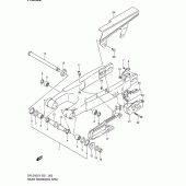Схема узла: Задний рычаг подвески для Suzuki DR-Z400 DR-Z400E
