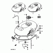 Схема узла: Топливный бак (Model k) для Suzuki GSX-R750
