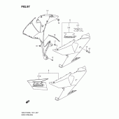 Схема узла: Передний боковой обтекатель для Suzuki GSX-R1000