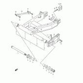 Схема узла: Задний рычаг (Маятник) (Model k3/k4/k5) для Suzuki GSX1400