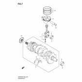 Схема узла: Коленчатый вал & Поршень для Suzuki GSR600