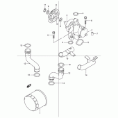 Схема вузла: Масляний насос для Suzuki GSF600 Bandit