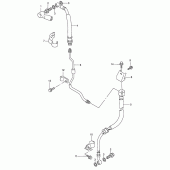 Схема вузла: Передній гальмівний шланг для Suzuki DR800