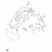 Схема узла: Заднее крыло для Suzuki GSX-R750