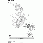Схема вузла: Заднє колесо (Gsx-R1000L6 E28) для Suzuki GSX-R1000
