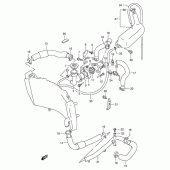 Схема вузла: Патрубок системи охолодження для Suzuki GSX-R400