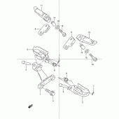Схема вузла: Підніжки для Suzuki DR250