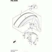 Схема вузла: Переднє крило (Vl800Tl5 E33) для Suzuki VL800 Boulevard C50 BOSS