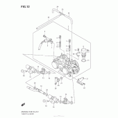 Схема вузла: Throttle Body (An650A L2 E28) для Suzuki AN650 Burgman (EU analogue of SkyWave)