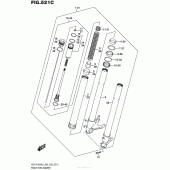 Схема вузла: Вилка передньої осі (Gsx-R1000L6 E33) для Suzuki GSX-R1000