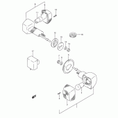 Схема вузла: Поворотники (E1) для Suzuki RGV250