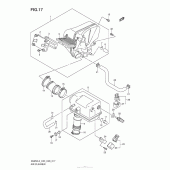 Схема вузла: Повітряний фільтр (An650Zl3 E28) для Suzuki AN650 Burgman (EU analogue of SkyWave)