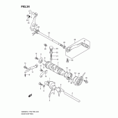 Схема вузла: Копірний вал & Вилки & Вал перемикання для Suzuki GS500