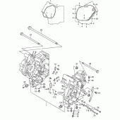 Схема вузла: Картер двигуна (Model x/y) для Suzuki SV650