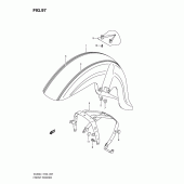 Схема вузла: Переднє крило (Vl800tl1 e24) для Suzuki VL800 Intruder C800C/Boulevard C50C