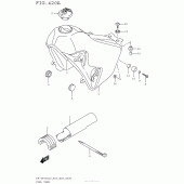 Схема вузла: Паливний бак (Dr-Z400Sl5 E03) для Suzuki DR-Z400 DR-Z400S