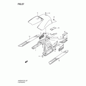 Схема узла: Панель для ног для Suzuki AN650 Burgman (EU analogue of SkyWave)