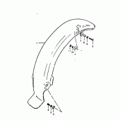 Схема вузла: Заднє крило для Suzuki TS125