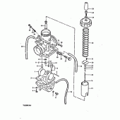 Схема узла: Карбюратор для Suzuki TS250