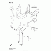 Схема вузла: Кермо & Тросики (An400Zal3 E28) для Suzuki AN400 Burgman (EU analogue of SkyWave)