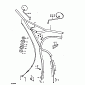 Схема узла: Руль & Тросики для Suzuki TS250