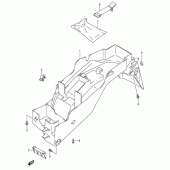 Схема вузла: Заднє крило Suzuki GSX-R750