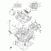 Схема вузла: Головка циліндра для Suzuki DR800