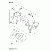 Схема вузла: Задній гальмівний супорт для Suzuki DR-Z400 DR-Z400SM