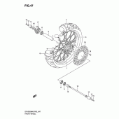Схема узла: Переднее колесо для Suzuki DR125