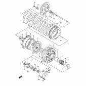 Схема вузла: Зчеплення для Suzuki VS800 Intruder 800