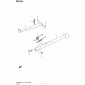 Схема узла: Подставка для Suzuki DR650 DR650SE
