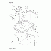 Схема вузла: Паливний бак (An400A L2 E33) для Suzuki AN400 Burgman (EU analogue of SkyWave)