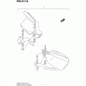 Схема вузла: Захист рук (Опція) для Suzuki DR200 DR200S