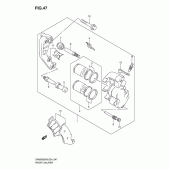 Схема вузла: Передній гальмівний супорт для Suzuki DR650 DR650SE