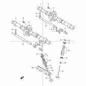Схема узла: Распредвал & Клапан для Suzuki GSX1200