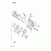 Схема узла: Передний тормозной суппорт для Suzuki GSX-R750