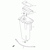 Схема вузла: Скринька для багажу Suzuki VL250 Intruder LC