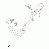 Схема вузла: Вихлопна система для Suzuki GS500
