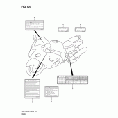 Схема вузла: Інформаційні наклейки (Gsx1300rl1 e19) ​​для Suzuki GSX1300 Hayabusa