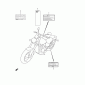 Схема вузла: Інформаційні наклейки для Suzuki VZ800 Marauder