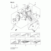 Схема узла: Воздушный фильтр для Suzuki DR-Z400 DR-Z400SM