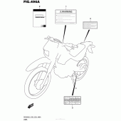 Схема вузла: Інформаційні наклейки (Dr200Sl5 E03) для Suzuki DR200 DR200S