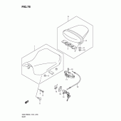 Схема вузла: Сидіння (Gsx-r600ufl1 e21) для Suzuki GSX-R600