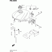 Схема вузла: Паливний бак (Ykv) (Sv650L7 E33) для Suzuki SV650