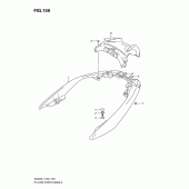 Схема вузла: Опори пасажира (An400al1 e19) ​​для Suzuki AN400 Burgman (EU analogue of SkyWave)