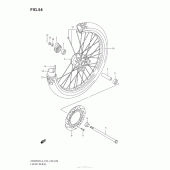 Схема узла: Переднее колесо для Suzuki DR200 DR200SE